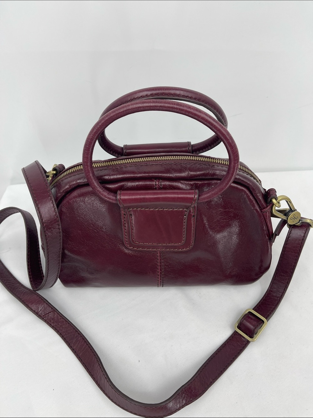 HOBO Women's Burgundy Leather Top-Handle Crossbody Bag